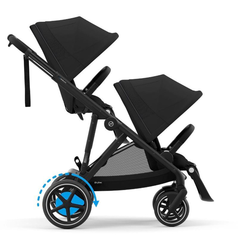 Cybex eGazelle Duo Stroller  Moon Black - Image 2
