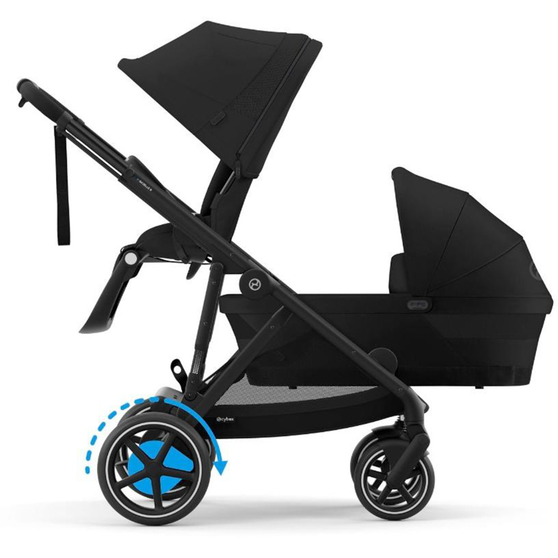 Cybex eGazelle Duo Stroller  Moon Black - Image 3