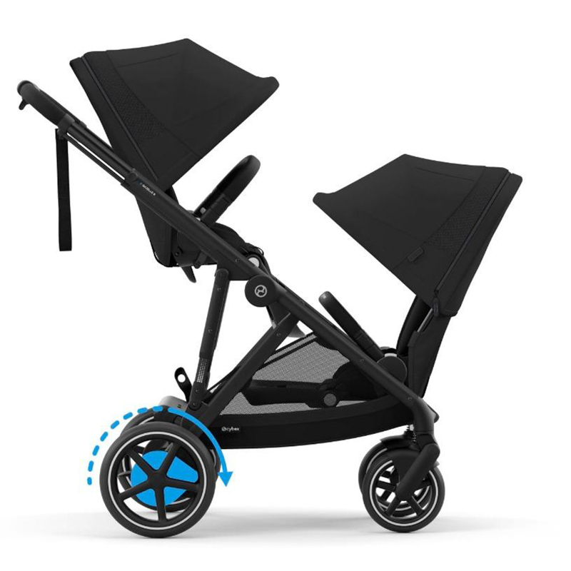 Cybex eGazelle Duo Stroller  Moon Black - Image 4