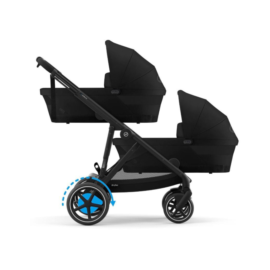 Cybex eGazelle Duo Stroller  Moon Black