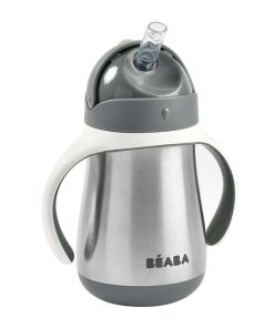Beaba Straw Cup, 250ml Grey