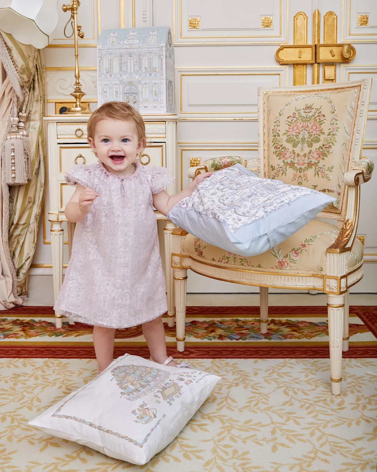 Atelier Choux & Caitlin Wilson Pillow, Toile de Jouy Blue - Image 2