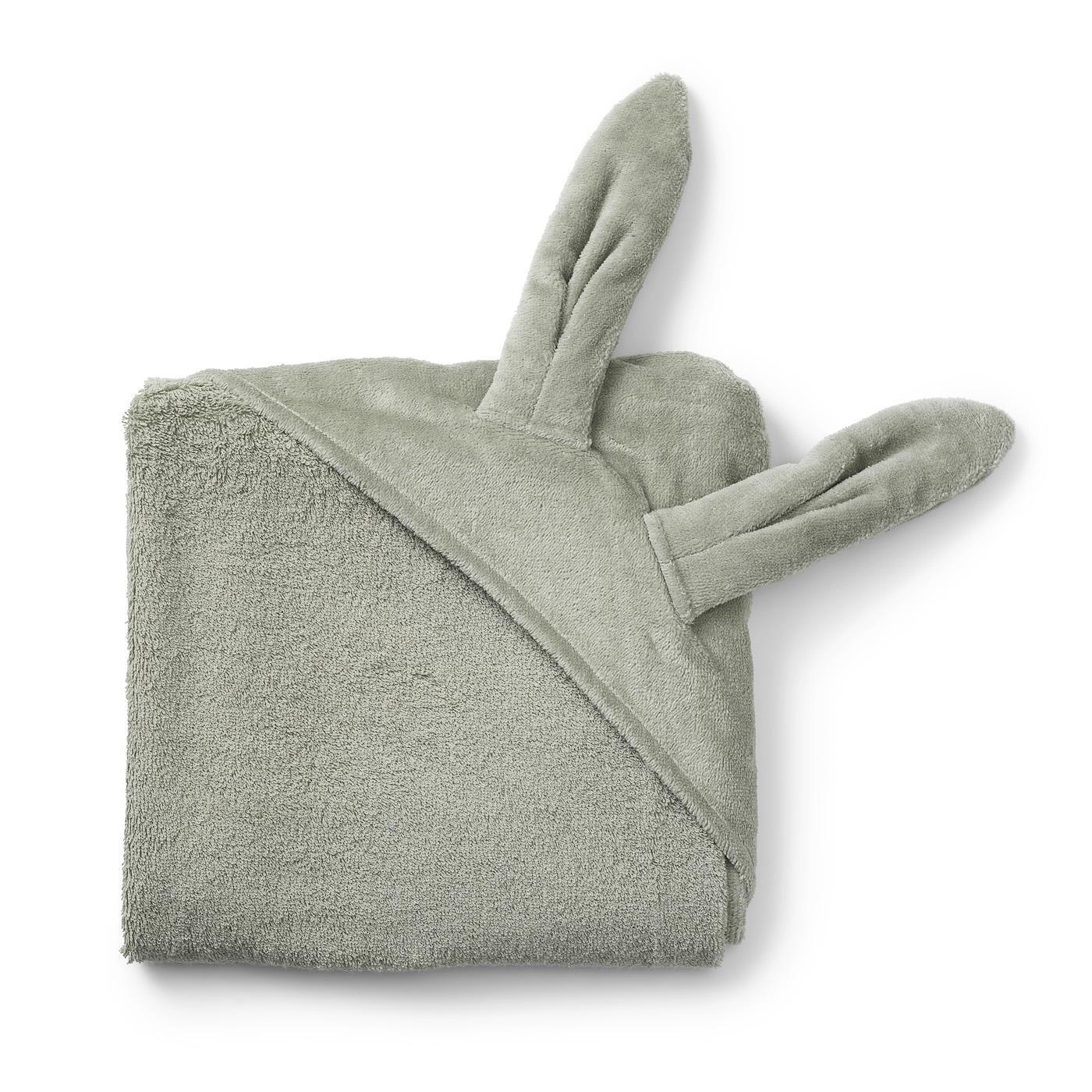 Elodie Details Hooded Towel Mineral Green Bunny - Image 2