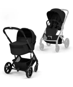 Cybex Balios S Lux 2-ը 1-ում Մանկասայլակ 2026, Moon Black
