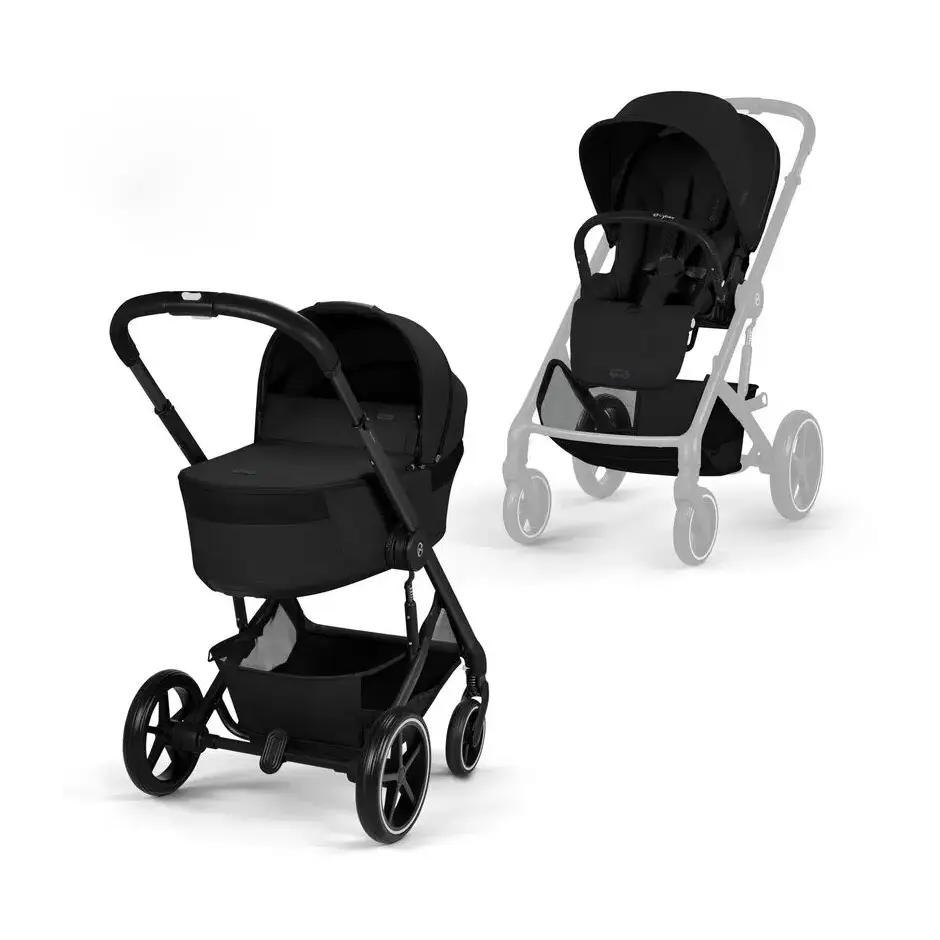 Cybex Balios S Lux 2-ը 1-ում Մանկասայլակ 2026, Moon Black