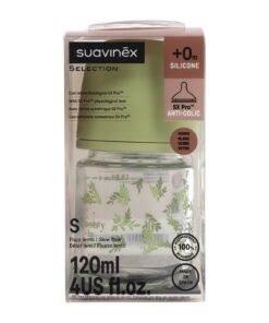 Suavinex Ապակյա Շիշ 120 մլ , Leaves