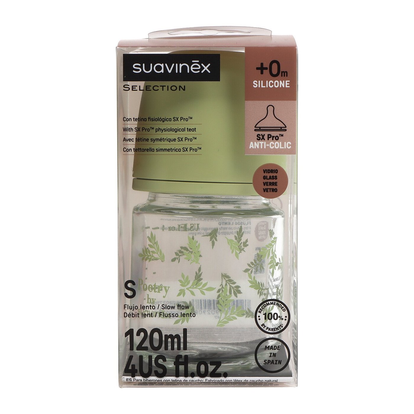 Suavinex Feeding Bottles 120 ml , Leaves