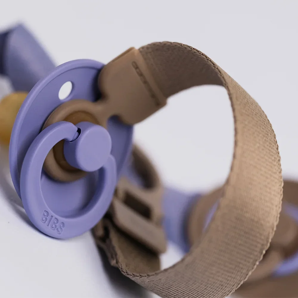 Bibs Pacifier Clip Loop, Dark Oak - Image 3