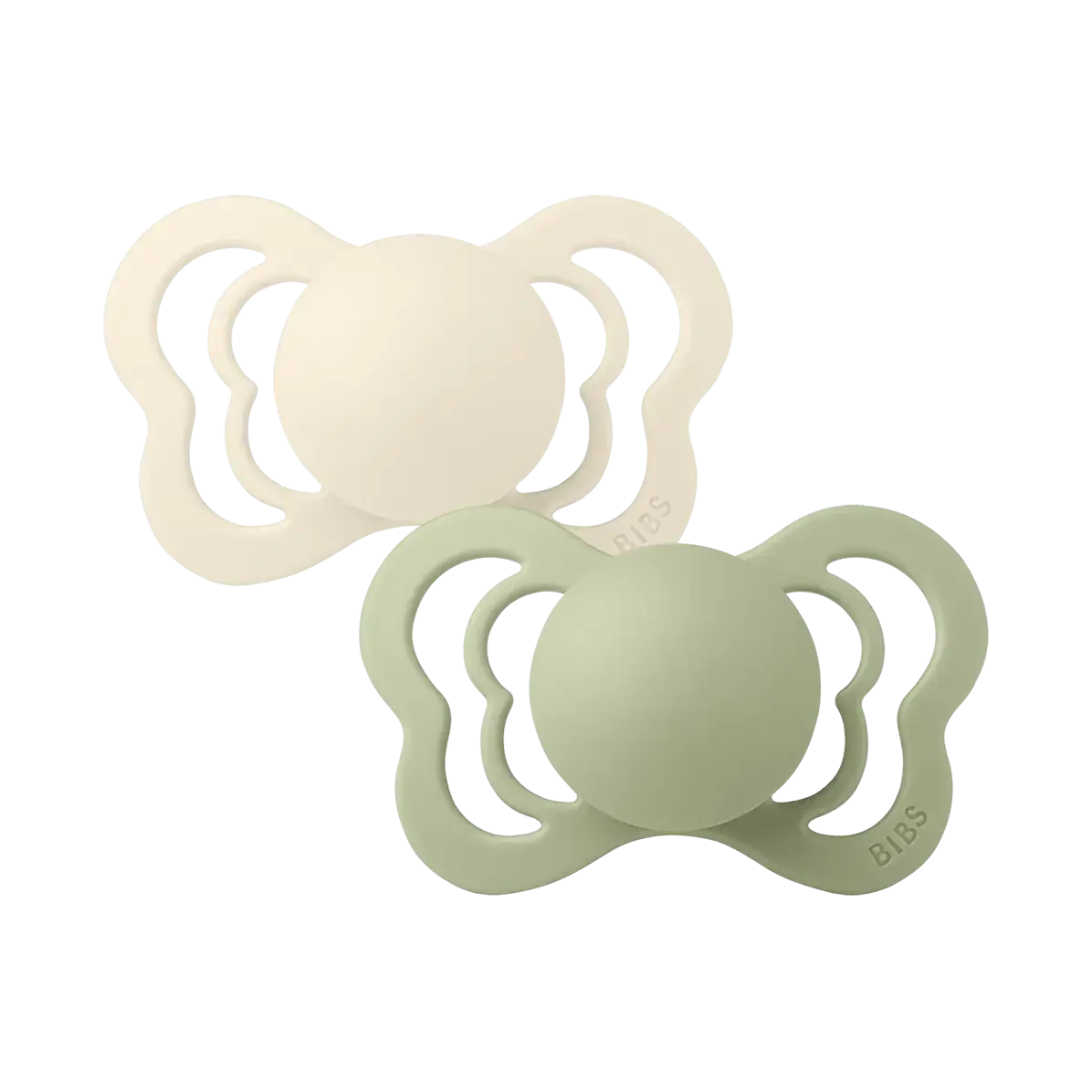 Bibs Սիլիկոնե Ծծակներ 2 Pack - Ivory/Sage