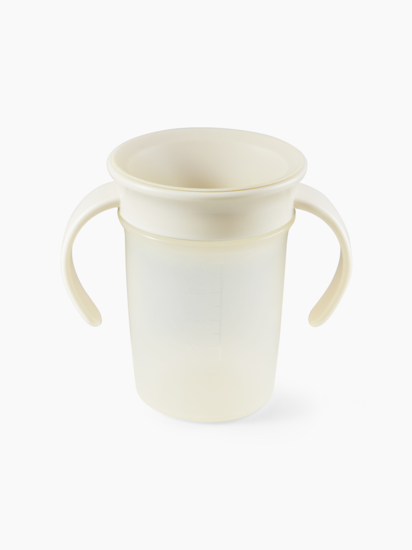 Happy Baby Training Cup with Handles, 220 ml, Cream - Image 2